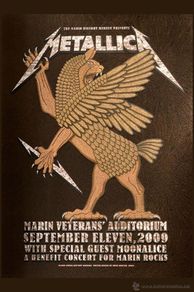 Poster collecting : metallica - At Marin Vetrans' Auditorium Concert 2009 !! cartel concierto 30x40 !!